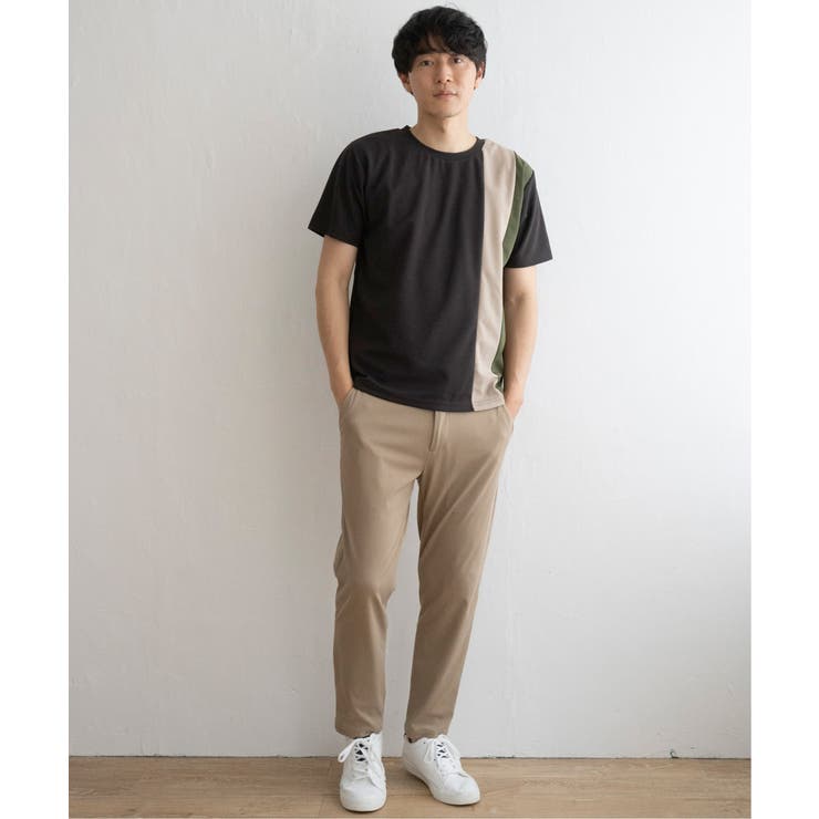 【接触冷感／親子コーデ】速乾COOL縦切り替えTシャツ | ikka  | 詳細画像4 