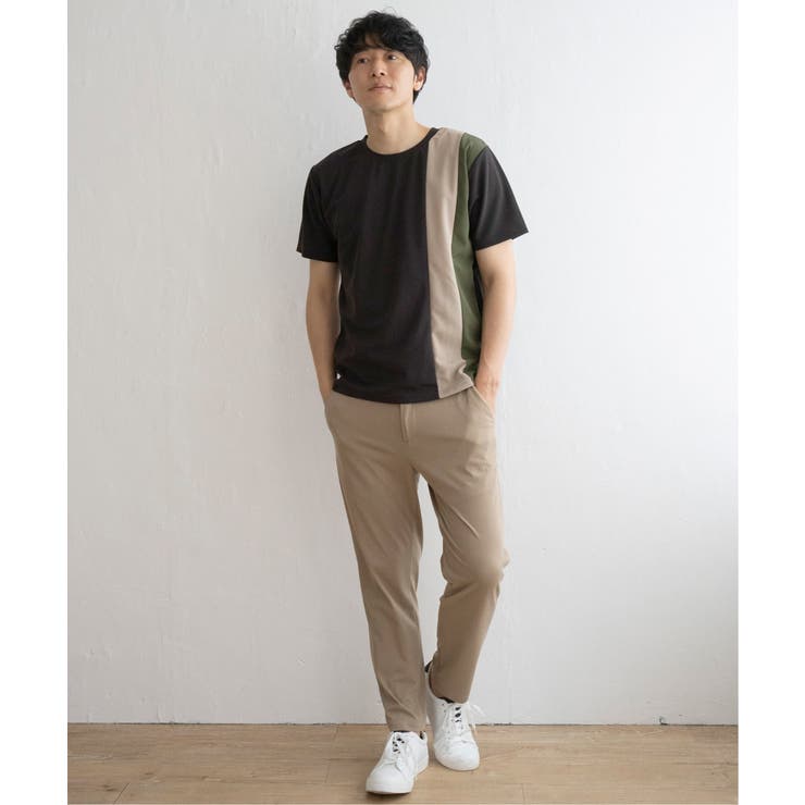 【接触冷感／親子コーデ】速乾COOL縦切り替えTシャツ | ikka  | 詳細画像5 