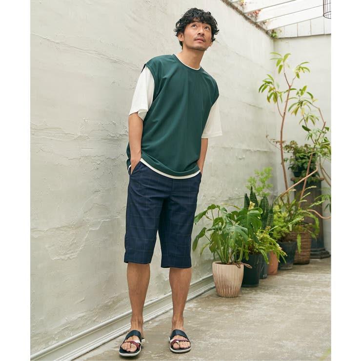 【接触冷感／親子コーデ】速乾COOLフェイクベストTシャツ | ikka  | 詳細画像12 