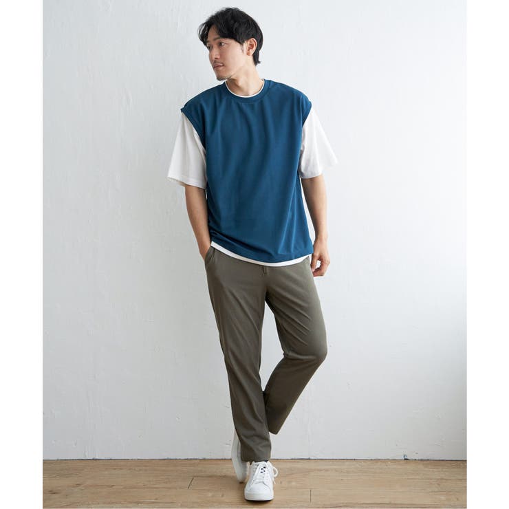 【接触冷感／親子コーデ】速乾COOLフェイクベストＴシャツ | ikka  | 詳細画像7 