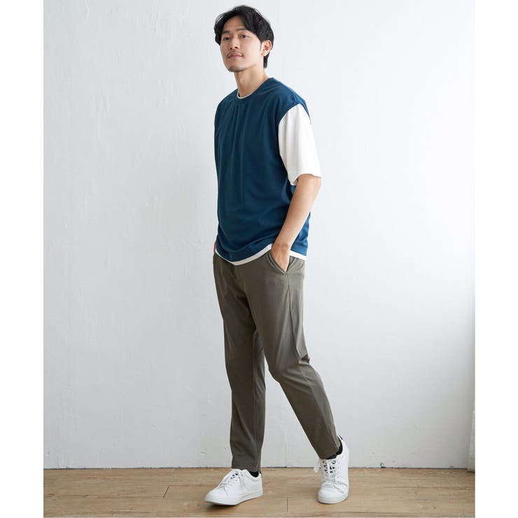 【接触冷感／親子コーデ】速乾COOLフェイクベストＴシャツ | ikka  | 詳細画像8 