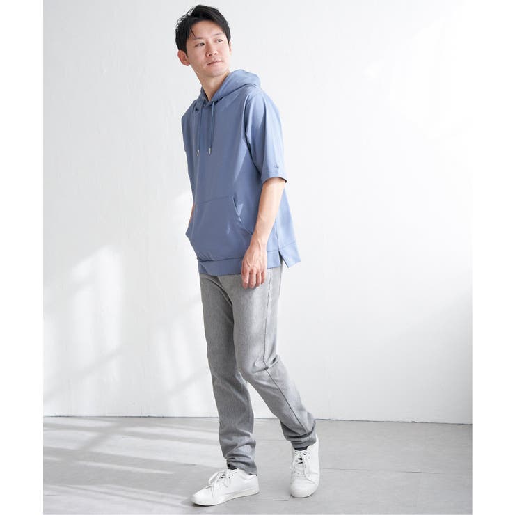【接触冷感／抗菌防臭】GOKU楽セイケツ5分袖パーカ | ikka  | 詳細画像15 