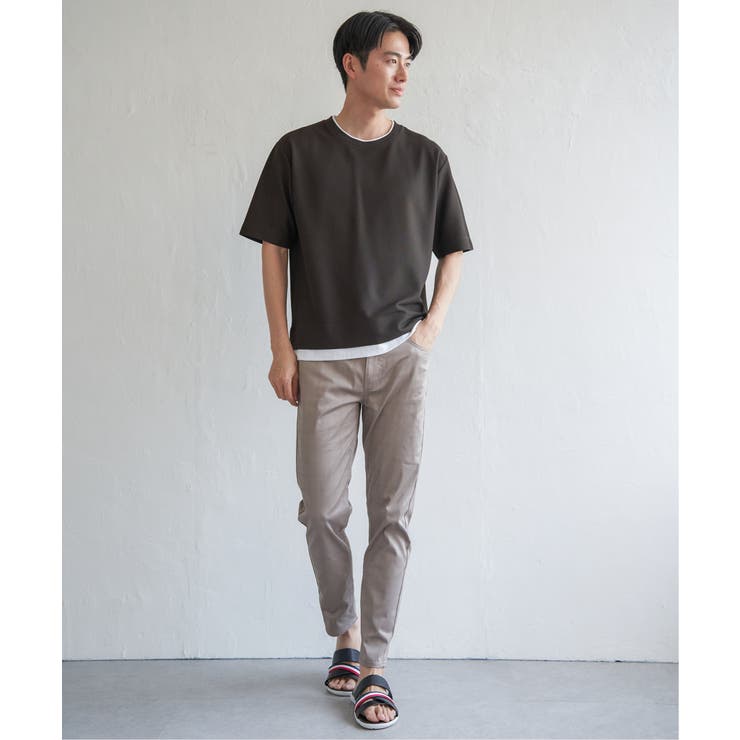 【お得だ値】ドライ鹿の子レイヤードTシャツ5分袖【吸水速乾】 | ikka  | 詳細画像7 