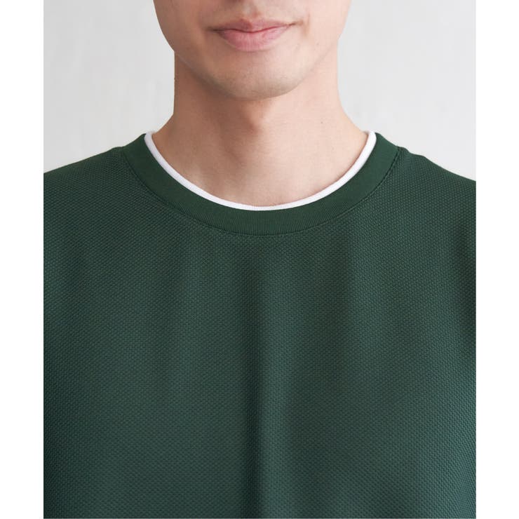 【お得だ値】ドライ鹿の子レイヤードTシャツ5分袖【吸水速乾】 | ikka  | 詳細画像14 