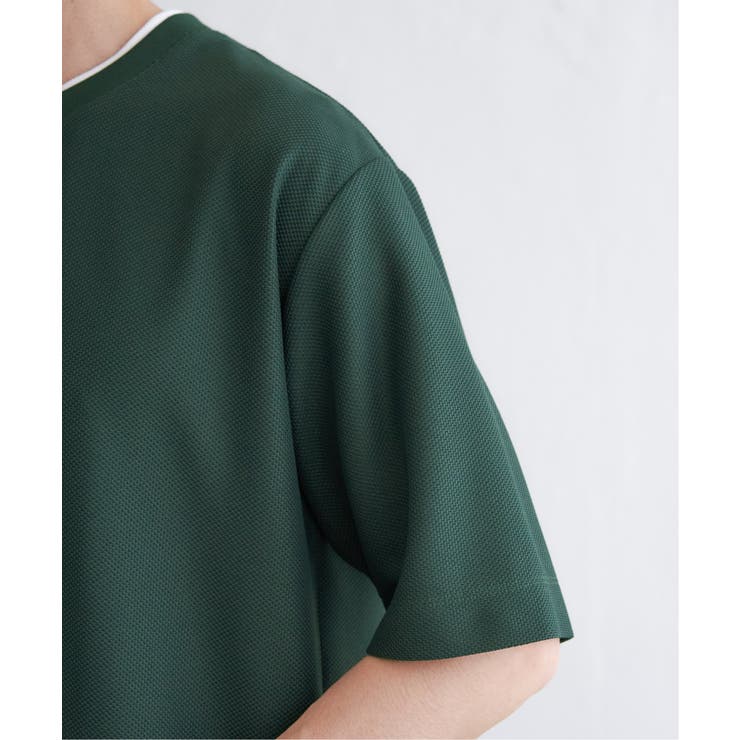 【お得だ値】ドライ鹿の子レイヤードTシャツ5分袖【吸水速乾】 | ikka  | 詳細画像15 