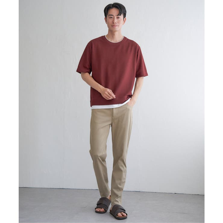 【お得だ値】ドライ鹿の子レイヤードTシャツ5分袖【吸水速乾】 | ikka  | 詳細画像3 