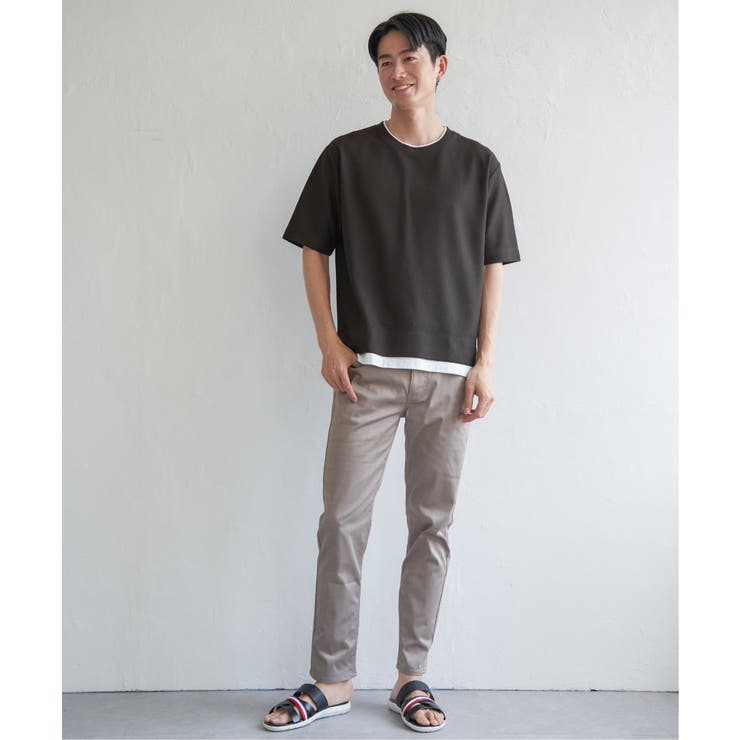 【お得だ値】ドライ鹿の子レイヤードTシャツ5分袖【吸水速乾】 | ikka  | 詳細画像6 