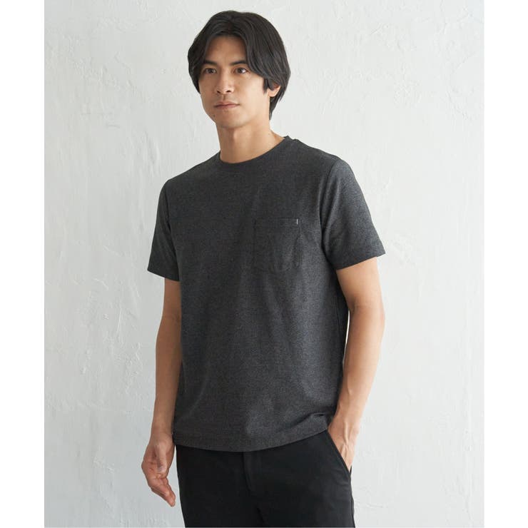 【吸水速乾】冷感DRYメランジ梨地Tシャツ | ikka  | 詳細画像8 