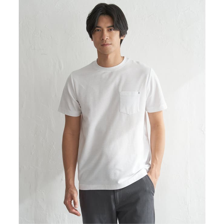 【吸水速乾】冷感DRYメランジ梨地Tシャツ | ikka  | 詳細画像11 