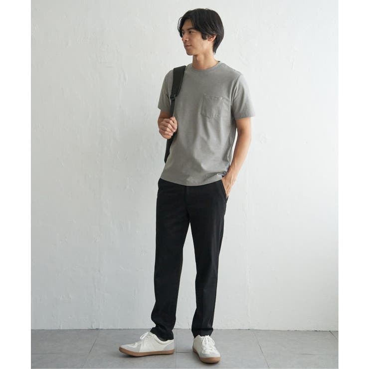 【吸水速乾】冷感DRYメランジ梨地Tシャツ | ikka  | 詳細画像15 
