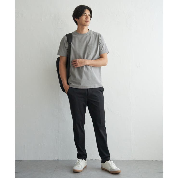 【吸水速乾】冷感DRYメランジ梨地Tシャツ | ikka  | 詳細画像16 
