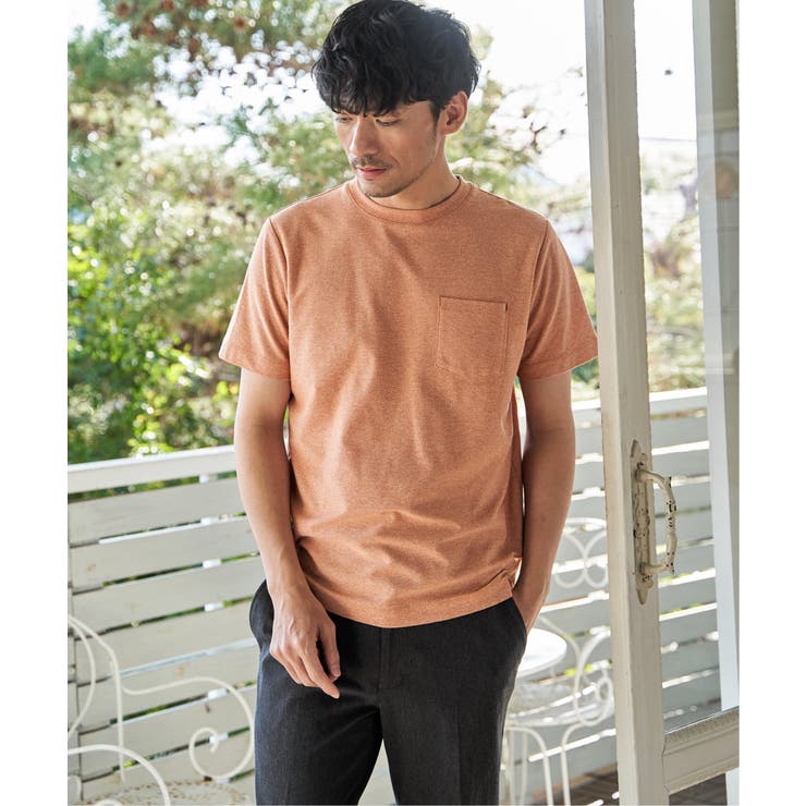 【吸水速乾】冷感DRYメランジ梨地Tシャツ | ikka  | 詳細画像17 