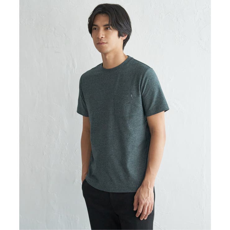 【吸水速乾】冷感DRYメランジ梨地Tシャツ | ikka  | 詳細画像24 