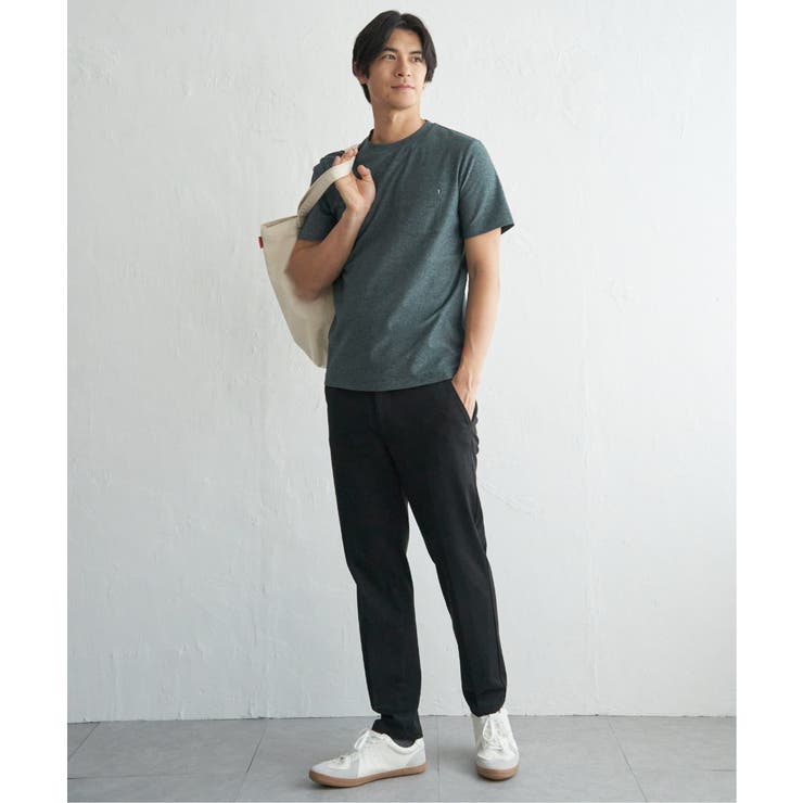 【吸水速乾】冷感DRYメランジ梨地Tシャツ | ikka  | 詳細画像25 