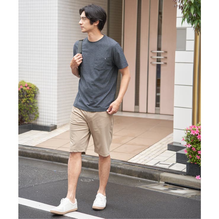 【吸水速乾】冷感DRYメランジ梨地Tシャツ | ikka  | 詳細画像27 