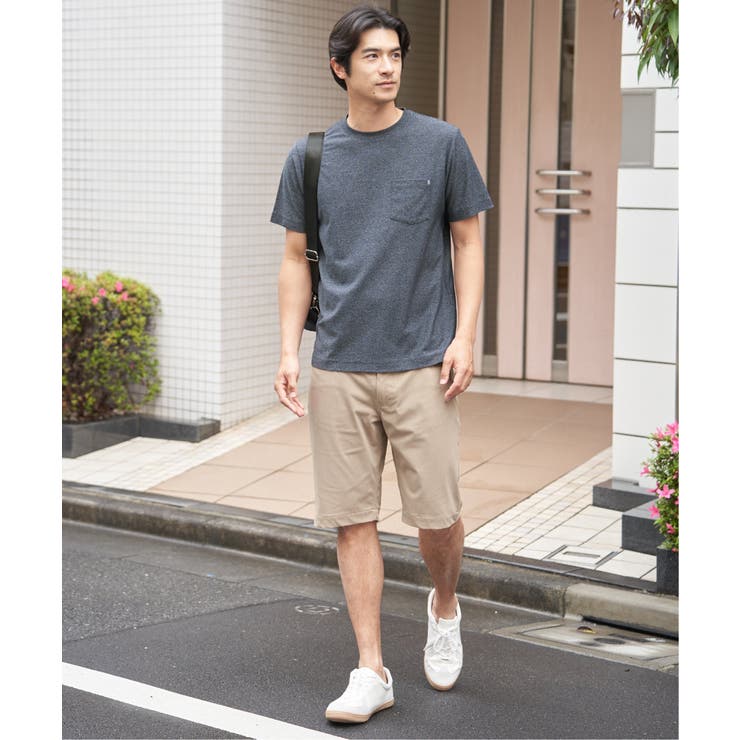 【吸水速乾】冷感DRYメランジ梨地Tシャツ | ikka  | 詳細画像28 