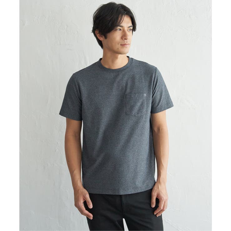 【吸水速乾】冷感DRYメランジ梨地Tシャツ | ikka  | 詳細画像29 