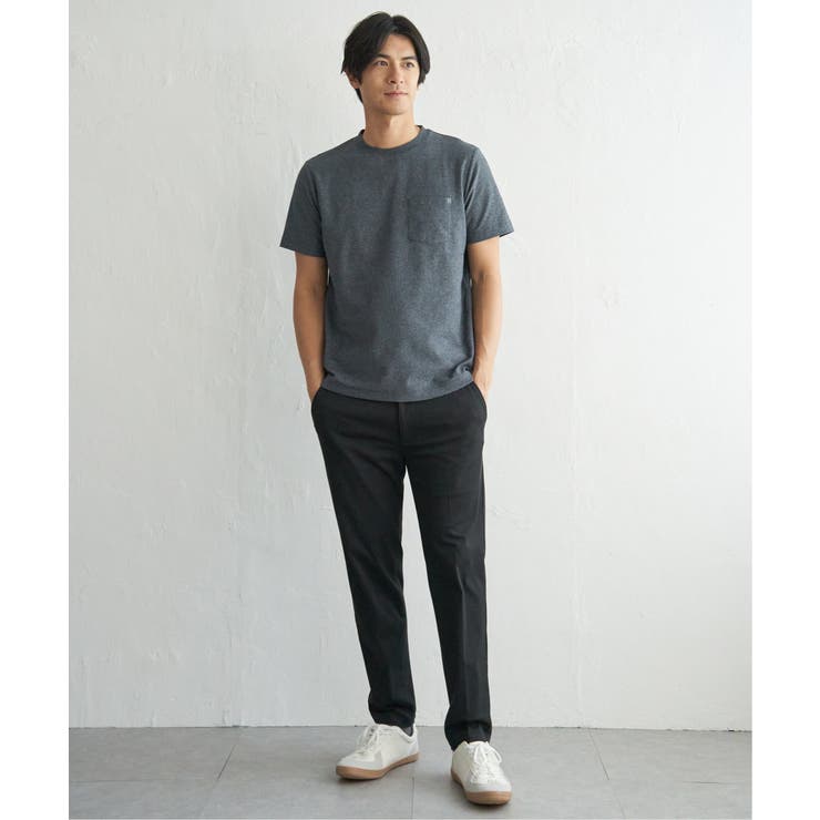 【吸水速乾】冷感DRYメランジ梨地Tシャツ | ikka  | 詳細画像30 