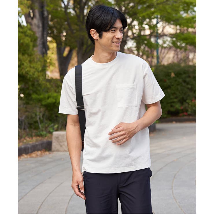 冷感DRYサッカーポケットTシャツ | ikka  | 詳細画像14 