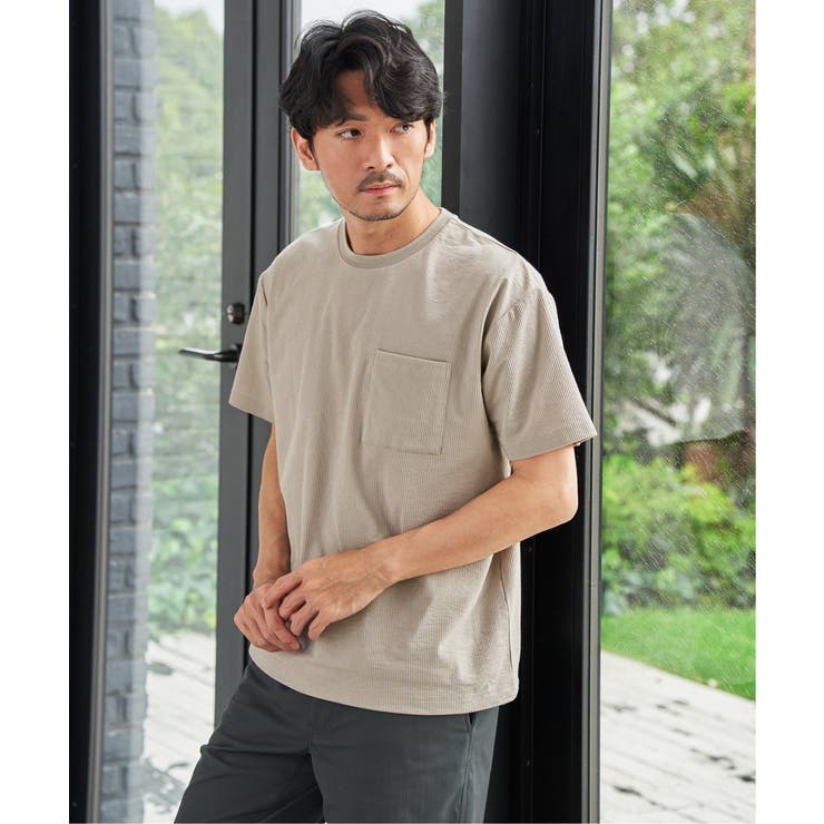 冷感DRYサッカーポケットTシャツ | ikka  | 詳細画像1 