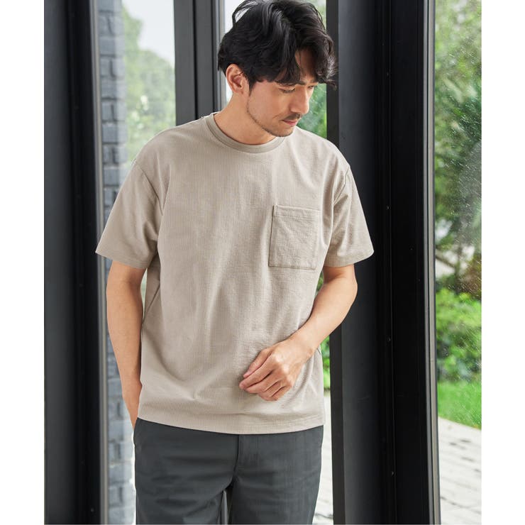 冷感DRYサッカーポケットTシャツ | ikka  | 詳細画像2 