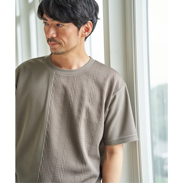 冷感DRYフクレジャカード切り替えTシャツ | ikka  | 詳細画像8 