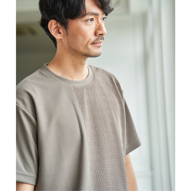 冷感DRYフクレジャカード切り替えTシャツ | ikka  | 詳細画像9 