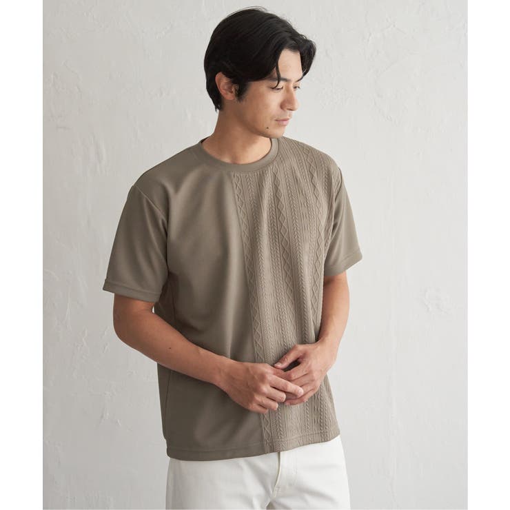 冷感DRYフクレジャカード切り替えTシャツ | ikka  | 詳細画像10 