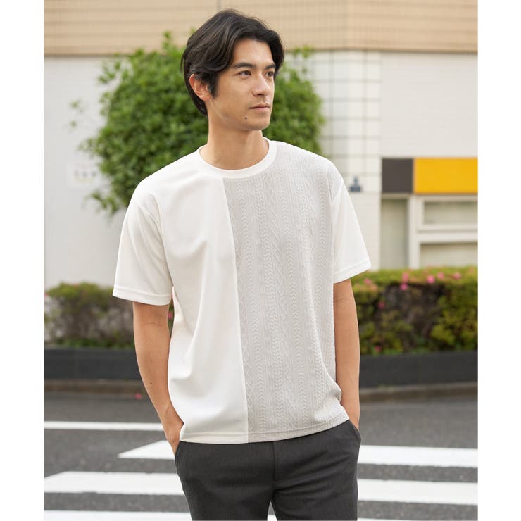 冷感DRYフクレジャカード切り替えTシャツ | ikka  | 詳細画像13 