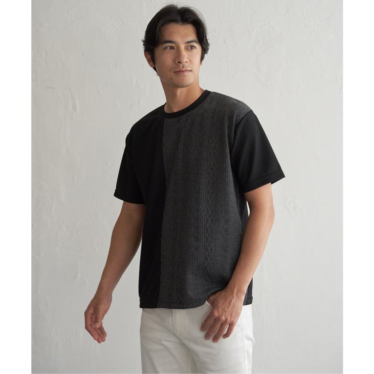 冷感DRYフクレジャカード切り替えTシャツ | ikka  | 詳細画像21 