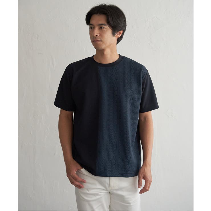 冷感DRYフクレジャカード切り替えTシャツ | ikka  | 詳細画像28 