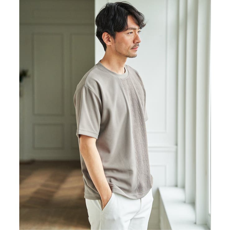 冷感DRYフクレジャカード切り替えTシャツ | ikka  | 詳細画像3 