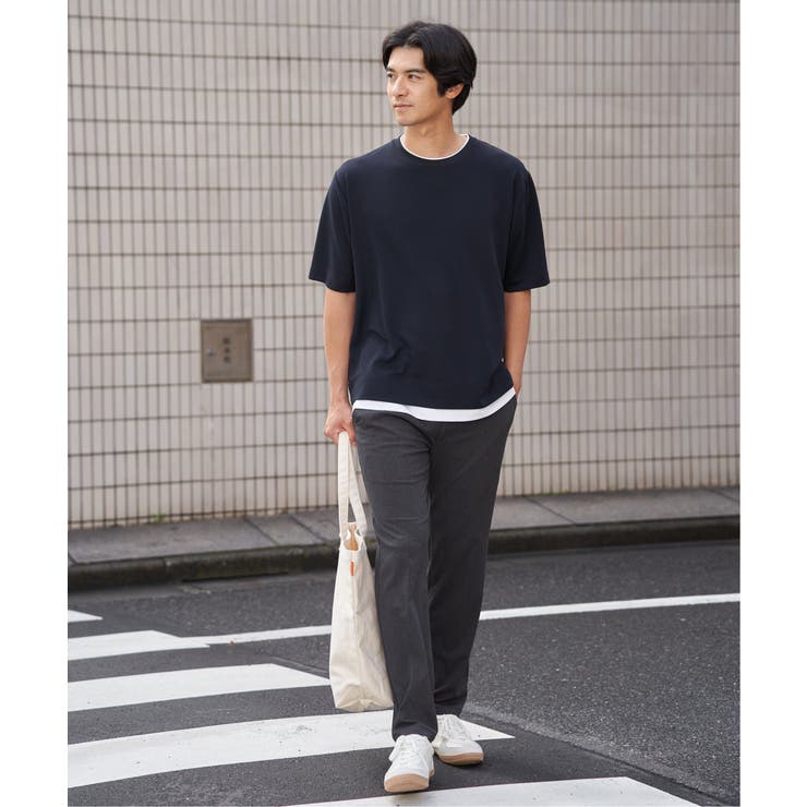冷感DRYリップル5分袖Tシャツ | ikka  | 詳細画像9 
