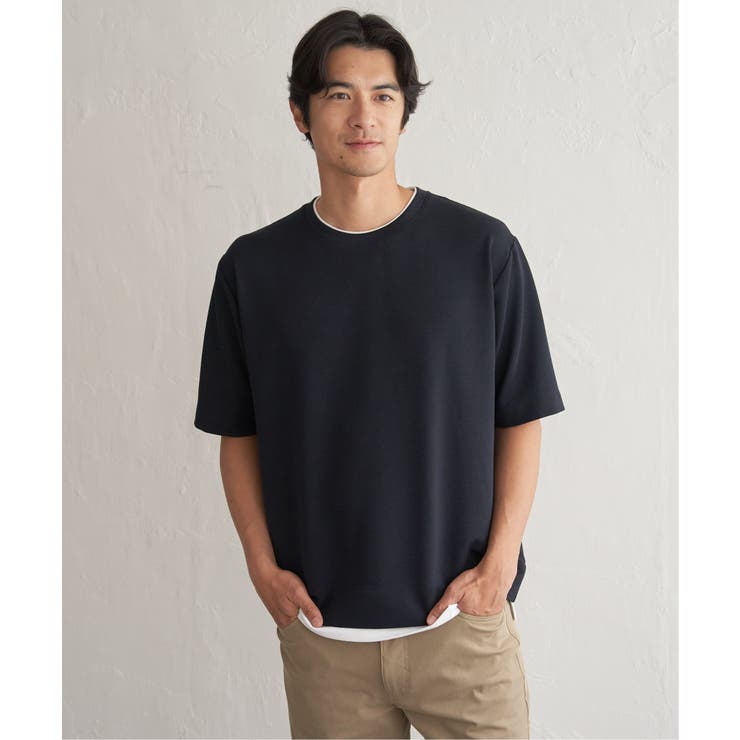 冷感DRYリップル5分袖Tシャツ | ikka  | 詳細画像11 
