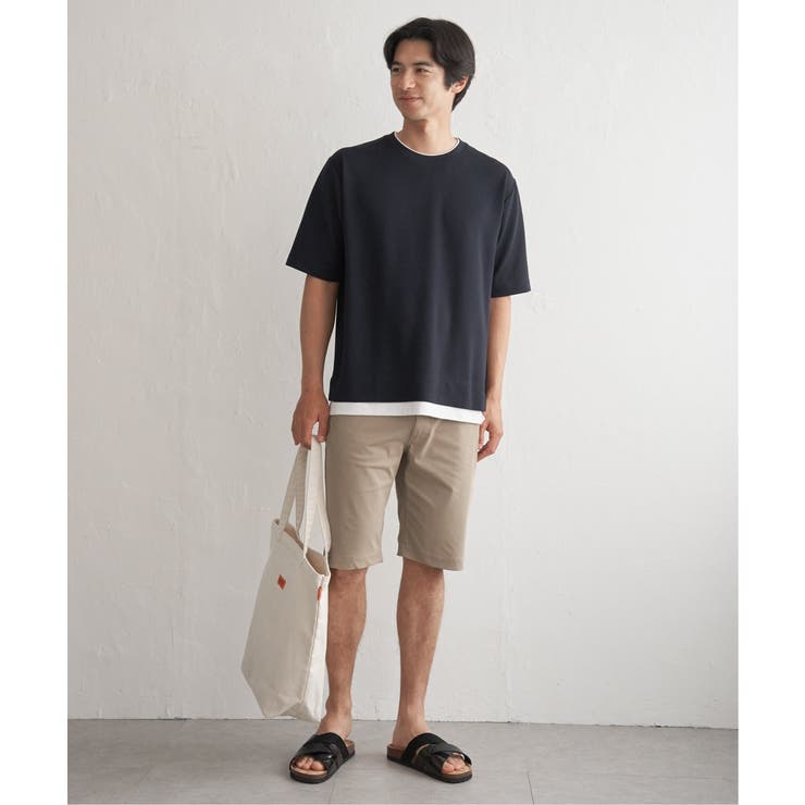 冷感DRYリップル5分袖Tシャツ | ikka  | 詳細画像14 