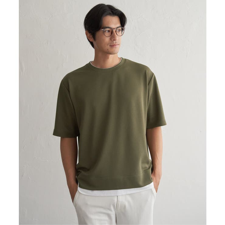 冷感DRYリップル5分袖Tシャツ | ikka  | 詳細画像15 