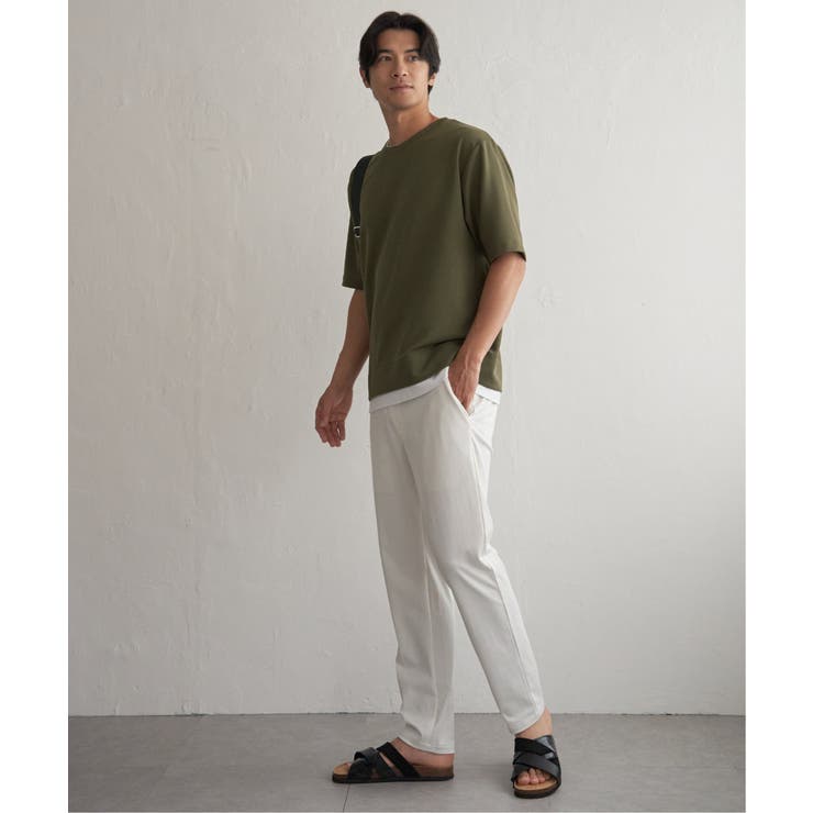 冷感DRYリップル5分袖Tシャツ | ikka  | 詳細画像18 