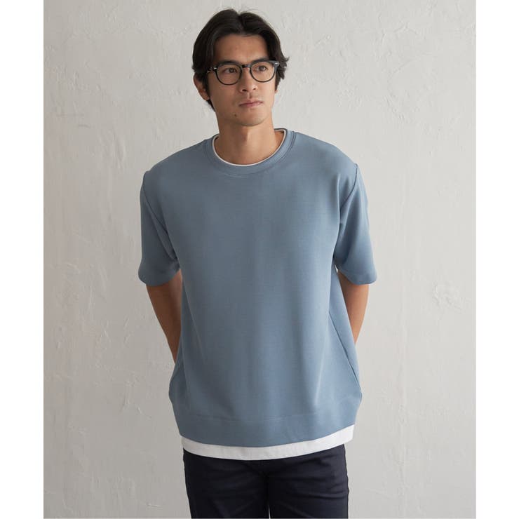 冷感DRYリップル5分袖Tシャツ | ikka  | 詳細画像19 