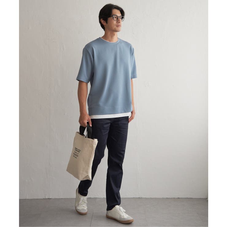 冷感DRYリップル5分袖Tシャツ | ikka  | 詳細画像20 