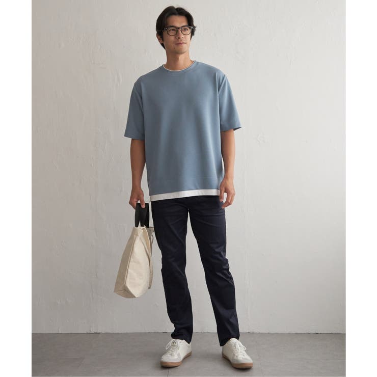 冷感DRYリップル5分袖Tシャツ | ikka  | 詳細画像21 