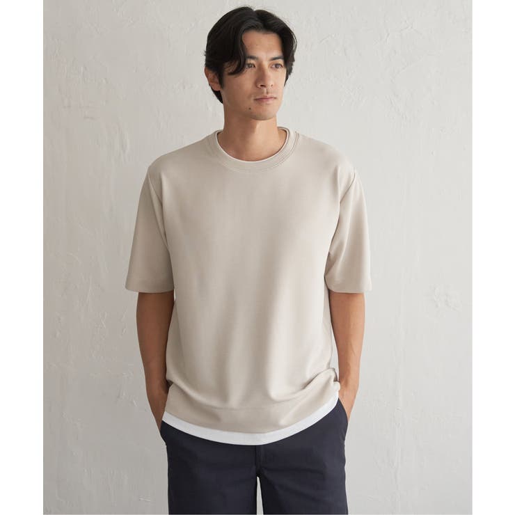 冷感DRYリップル5分袖Tシャツ | ikka  | 詳細画像23 