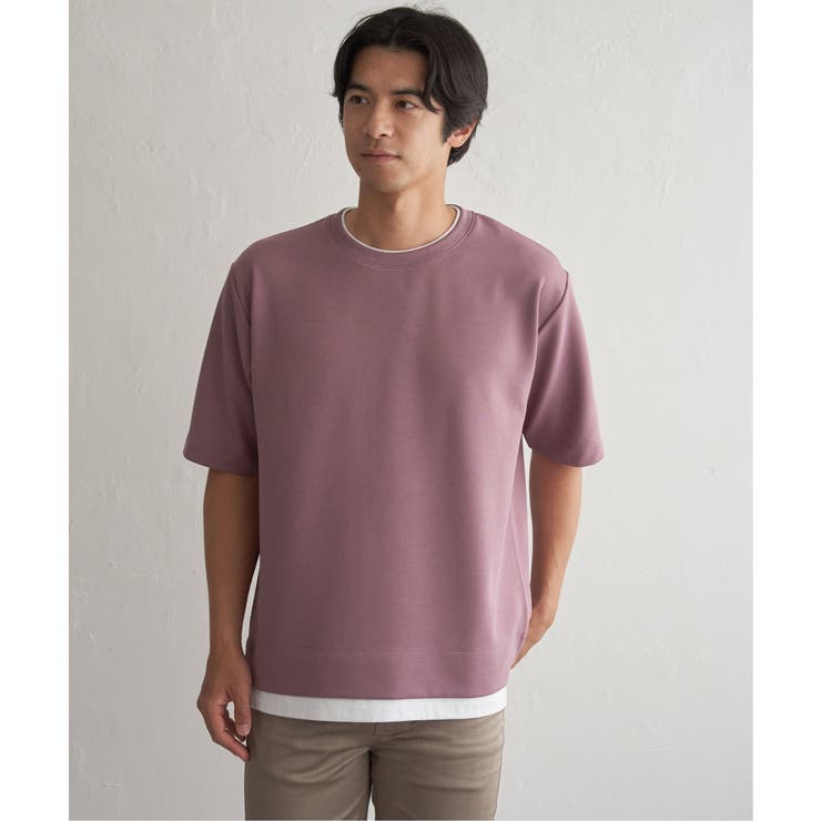 冷感DRYリップル5分袖Tシャツ | ikka  | 詳細画像27 