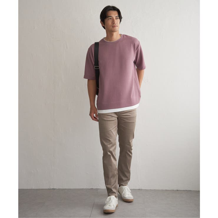 冷感DRYリップル5分袖Tシャツ | ikka  | 詳細画像28 