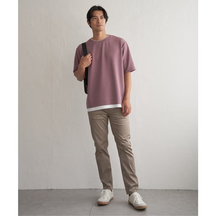 冷感DRYリップル5分袖Tシャツ | ikka  | 詳細画像29 