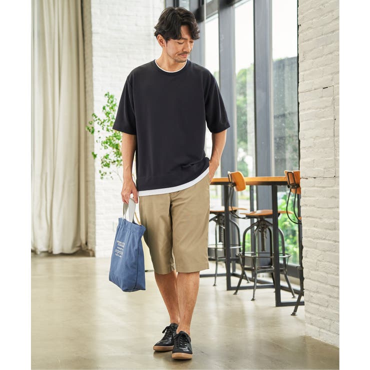 冷感DRYリップル5分袖Tシャツ | ikka  | 詳細画像3 