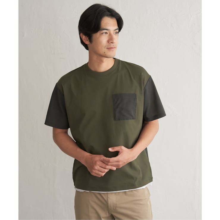 冷感異素材コンビTシャツ | ikka  | 詳細画像6 