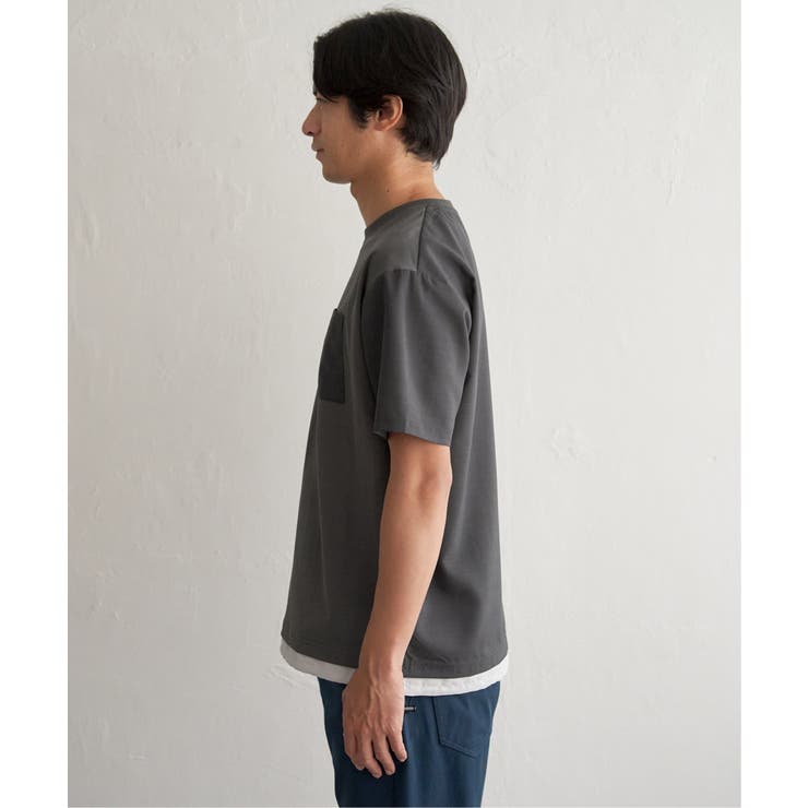 冷感異素材コンビTシャツ | ikka  | 詳細画像22 