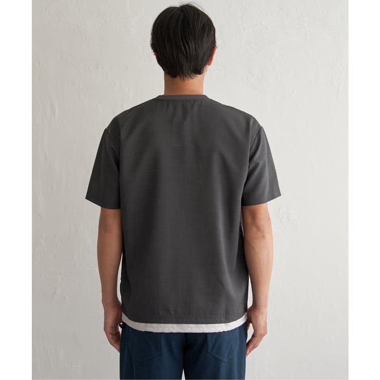 冷感異素材コンビTシャツ | ikka  | 詳細画像23 