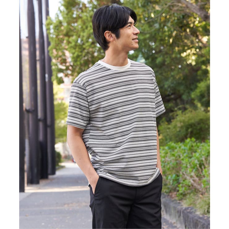 【お得だ値】冷感コットンドロストボーダーTシャツ | ikka  | 詳細画像9 