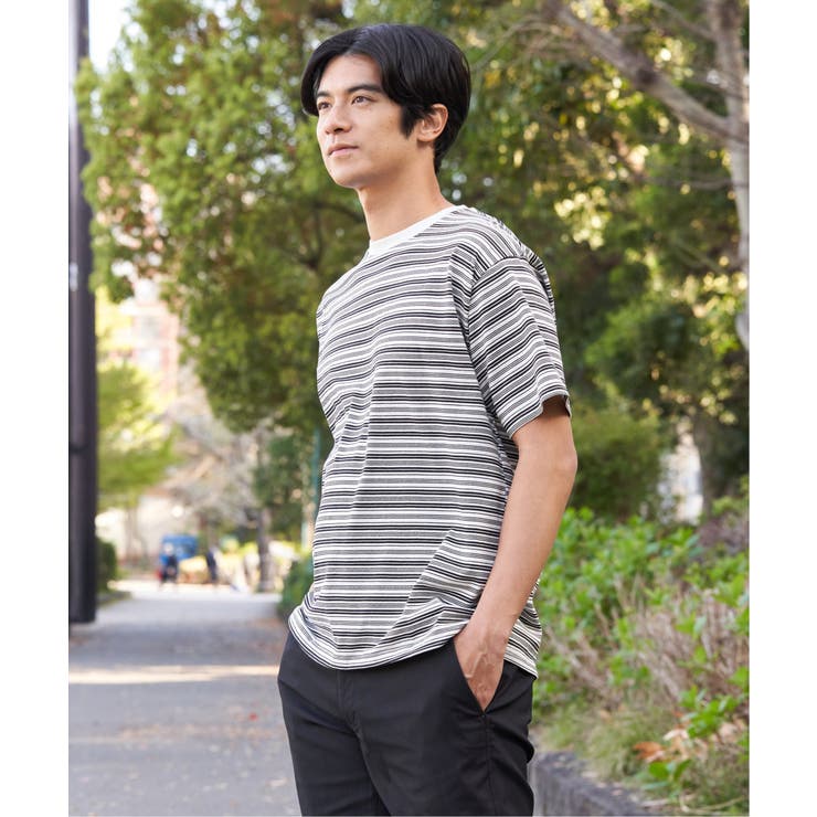 【お得だ値】冷感コットンドロストボーダーTシャツ | ikka  | 詳細画像10 